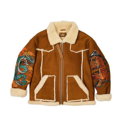 Palace PALACE UGG SHEARLING JACKET CHESTNUT - Colorway