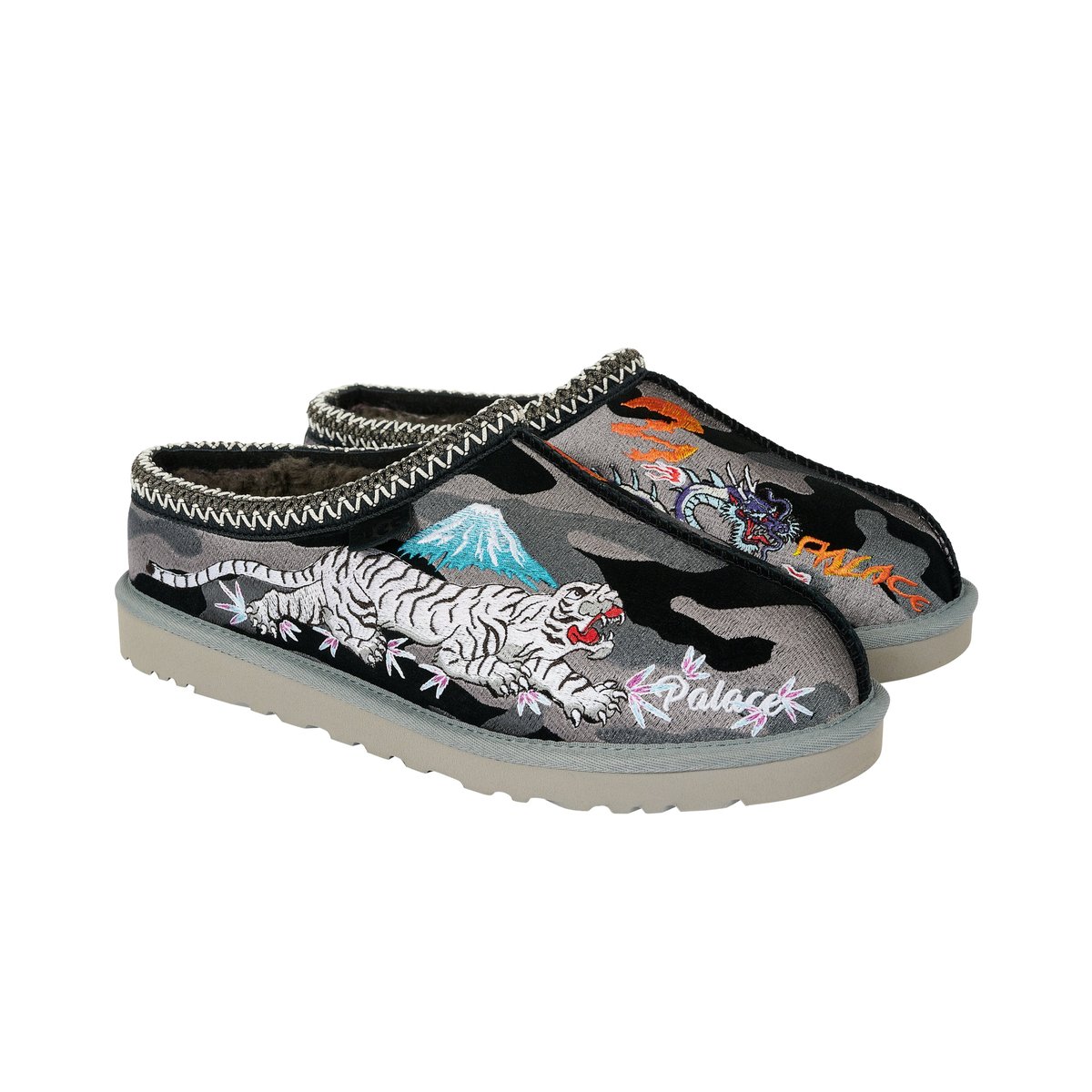 PALACE UGG TASMAN SLIPPER BLACK CAMO - Palace