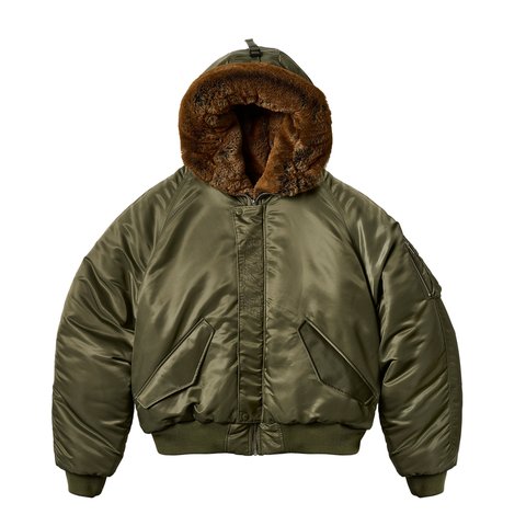 Palace REVERSIBLE YETI PARKA OLIVE - Colorway