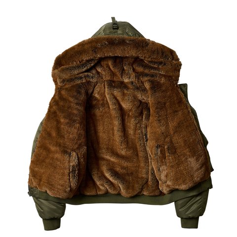 Palace REVERSIBLE YETI PARKA OLIVE - Colorway