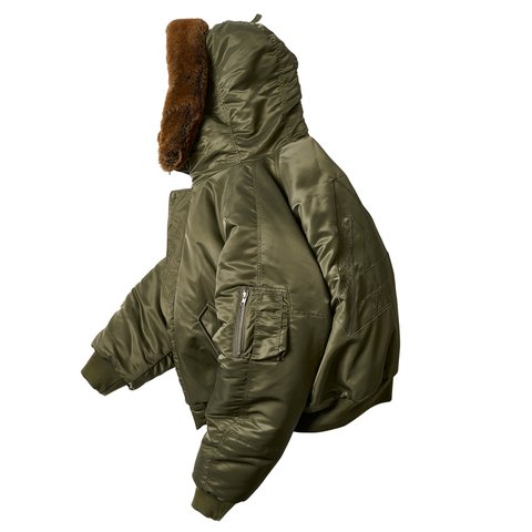 Palace REVERSIBLE YETI PARKA OLIVE - Colorway