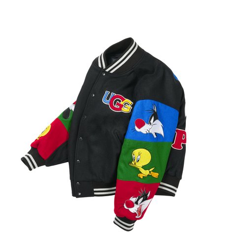 Palace PALACE UGG LOONEY TUNES VARSITY JACKET BLACK - Colorway