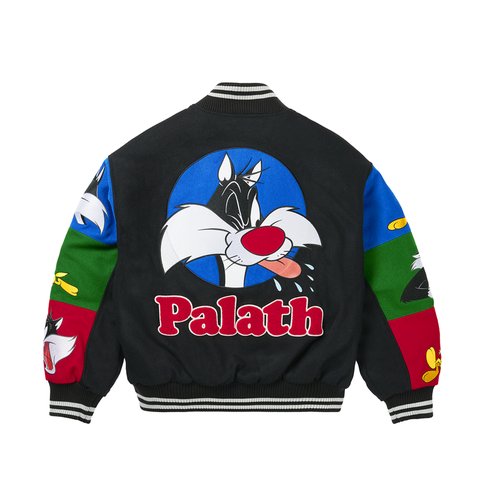 Palace PALACE UGG LOONEY TUNES VARSITY JACKET BLACK - Colorway