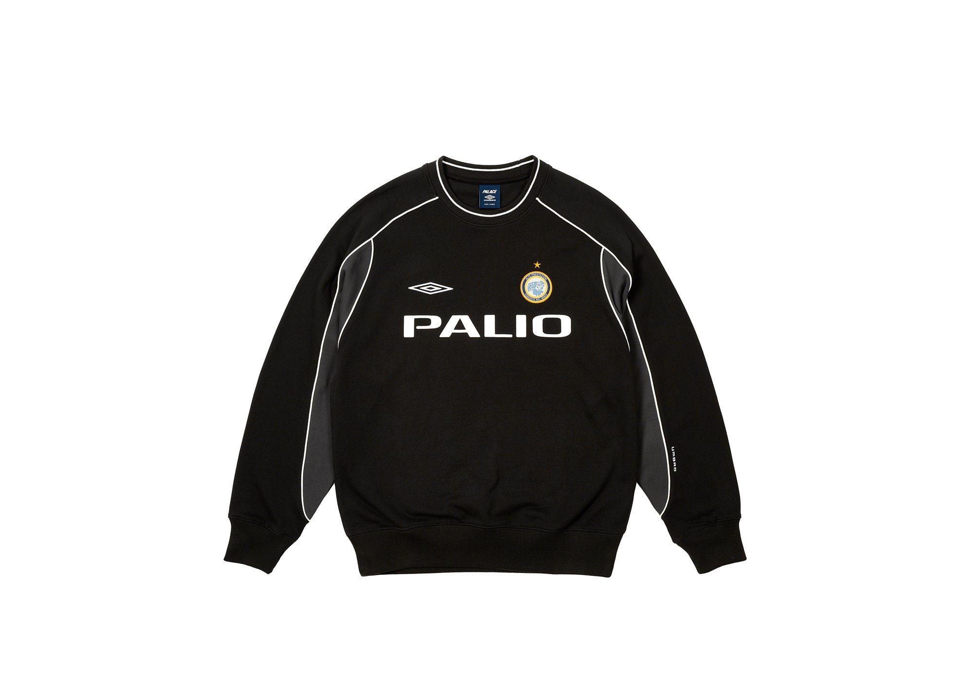 PALACE UMBRO WARM UP CREW BLACK - Palace Umbro 2024 - Palace