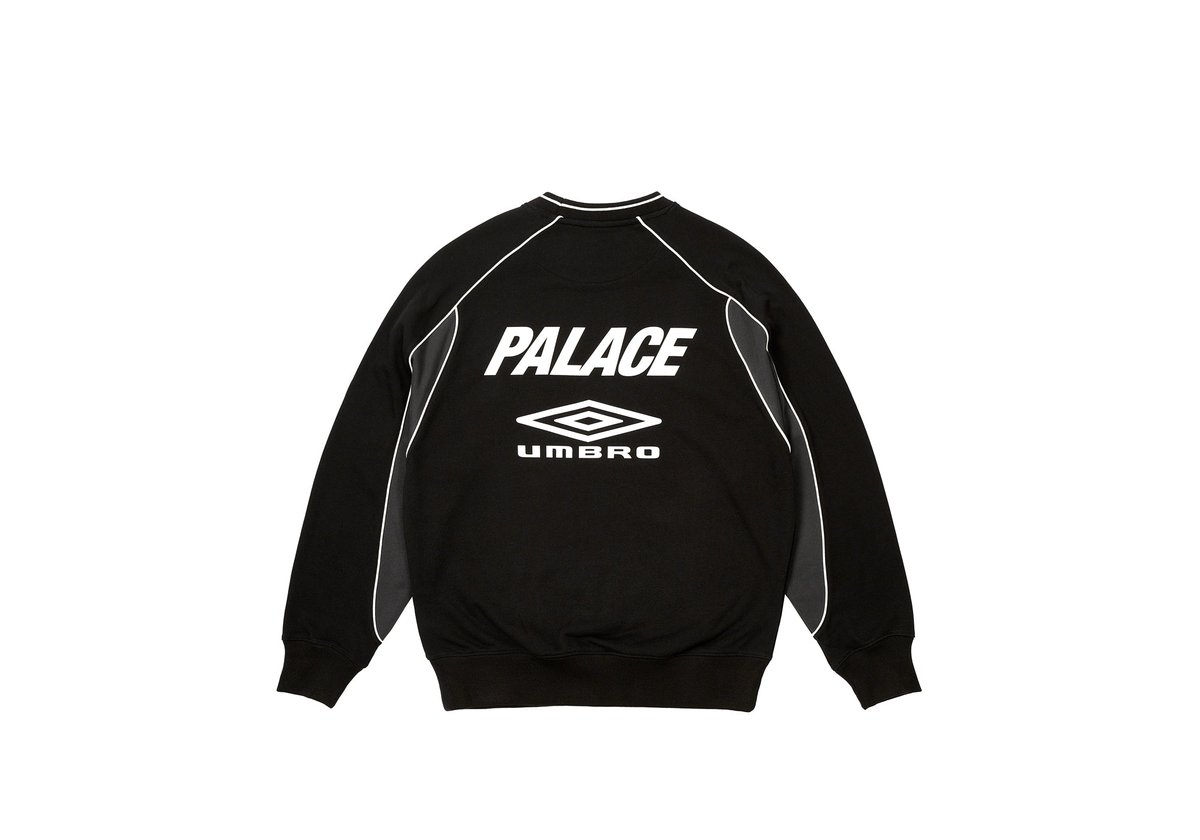 PALACE UMBRO WARM UP CREW BLACK - Palace Umbro 2024 - Palace PALACE UMBRO WARM UP CREW BLACK - Palace Umbro 2024 - Palace