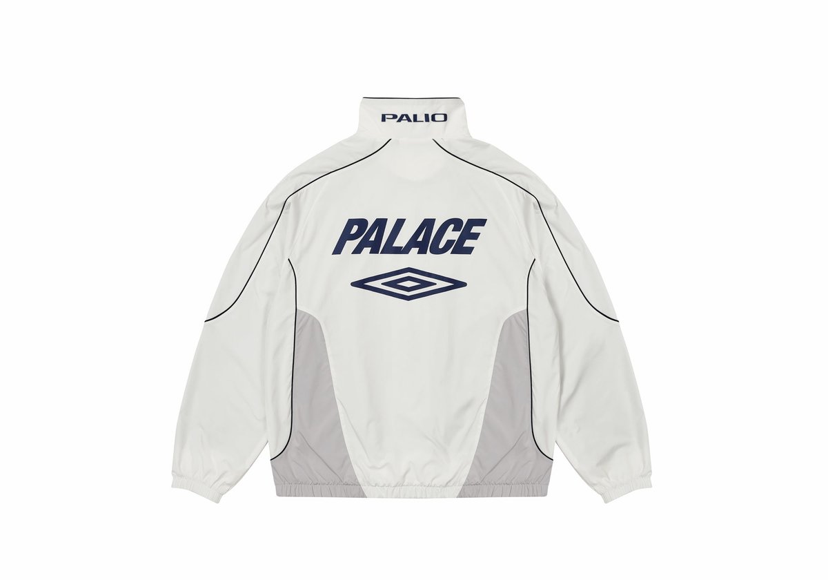 PALACE UMBRO TRAINING TRACK JACKET WHITE - Palace