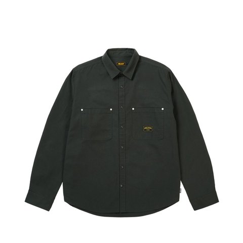 Palace COTTON TWILL OVERSHIRT WASHED BLACK - Style 1