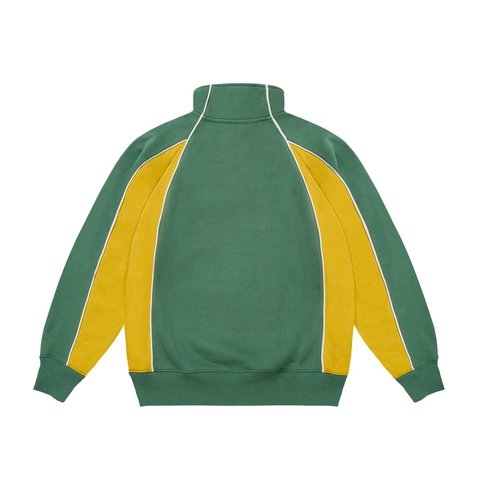 Palace COURTSIDE 1/4 ZIP RACEY GREEN / SUNNY YELLOW - Style 2