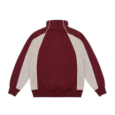 Palace COURTSIDE 1/4 ZIP TAWNY PORT / CONCRETE GREY - Style 2