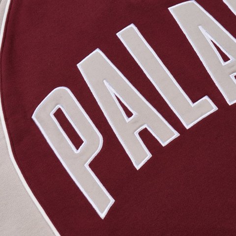 Palace COURTSIDE 1/4 ZIP TAWNY PORT / CONCRETE GREY - Style 3