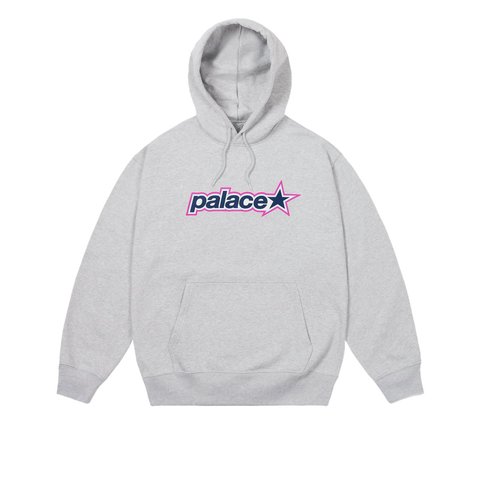 Palace P STAR HOOD GREY MARL - Style 1