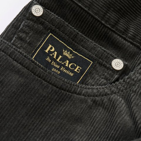 Palace BAGGY CORD P90 JEAN BLACK - Style 3