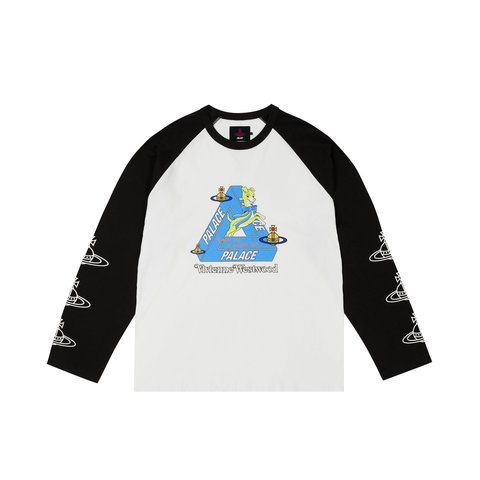 Palace PALACE VIVIENNE WESTWOOD RAGLAN LONGSLEEVE WHITE / BLACK - $340.00