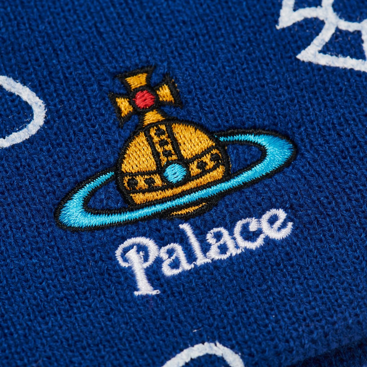 PALACE VIVIENNE WESTWOOD JERSEY BEANIE INDIGO - PalaceCommunity