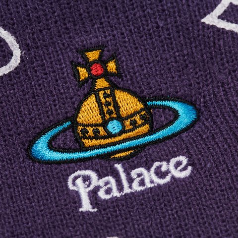 Palace PALACE VIVIENNE WESTWOOD JERSEY BEANIE PURPLE - Colorway