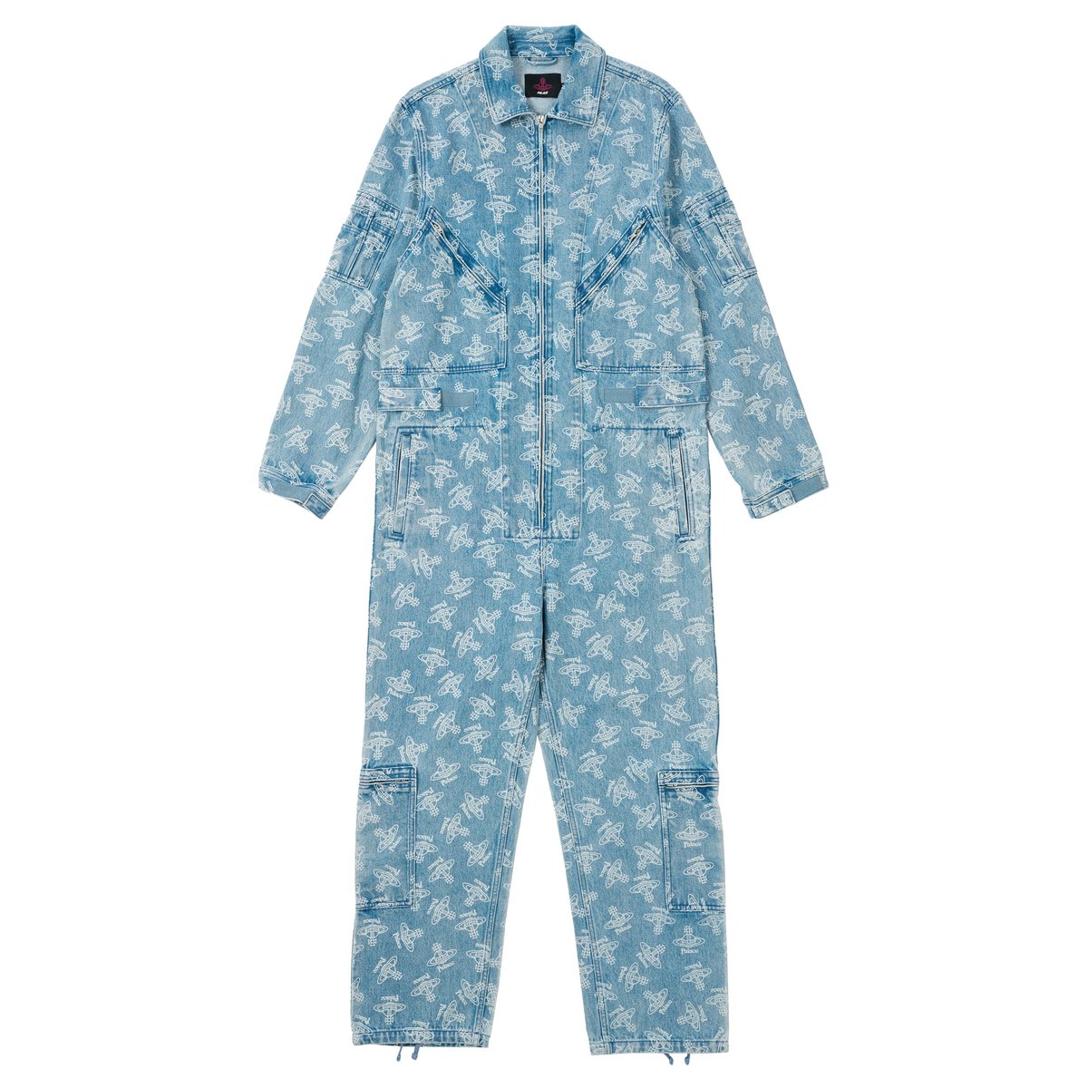 PALACE VIVIENNE WESTWOOD DENIM FLIGHT SUIT ORB STONE WASH - Palace