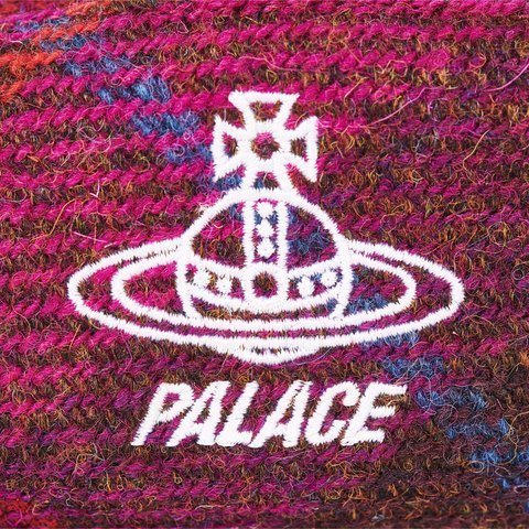 Palace PALACE VIVIENNE WESTWOOD GORE-TEX HARRIS TWEED BERET PLAID PINK - Colorway