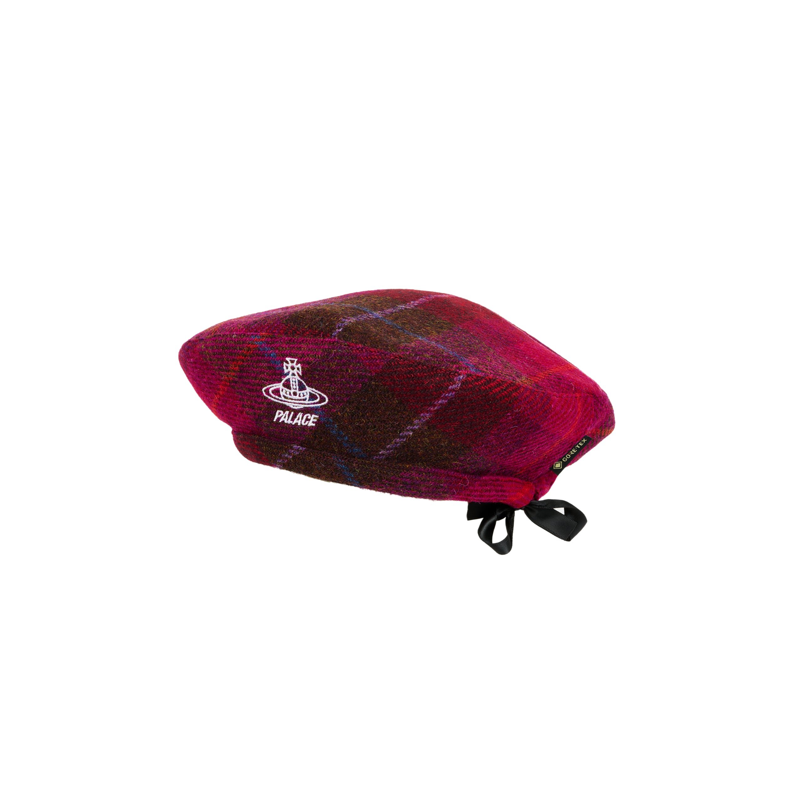 PALACE VIVIENNE WESTWOOD GORE-TEX HARRIS TWEED BERET PLAID PINK