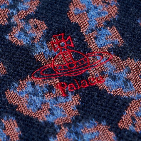 Palace PALACE VIVIENNE WESTWOOD KNIT CREW PINK LEOPARD - Colorway