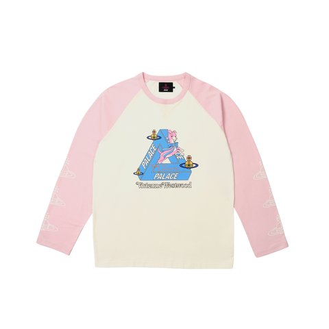 Palace PALACE VIVIENNE WESTWOOD RAGLAN LONGSLEEVE WHITE / PINK - Colorway