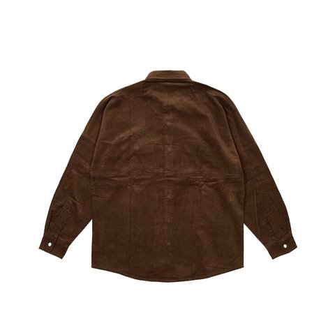 Palace DROP SHOULDER CORD SHIRT NICE BROWN - Colorway