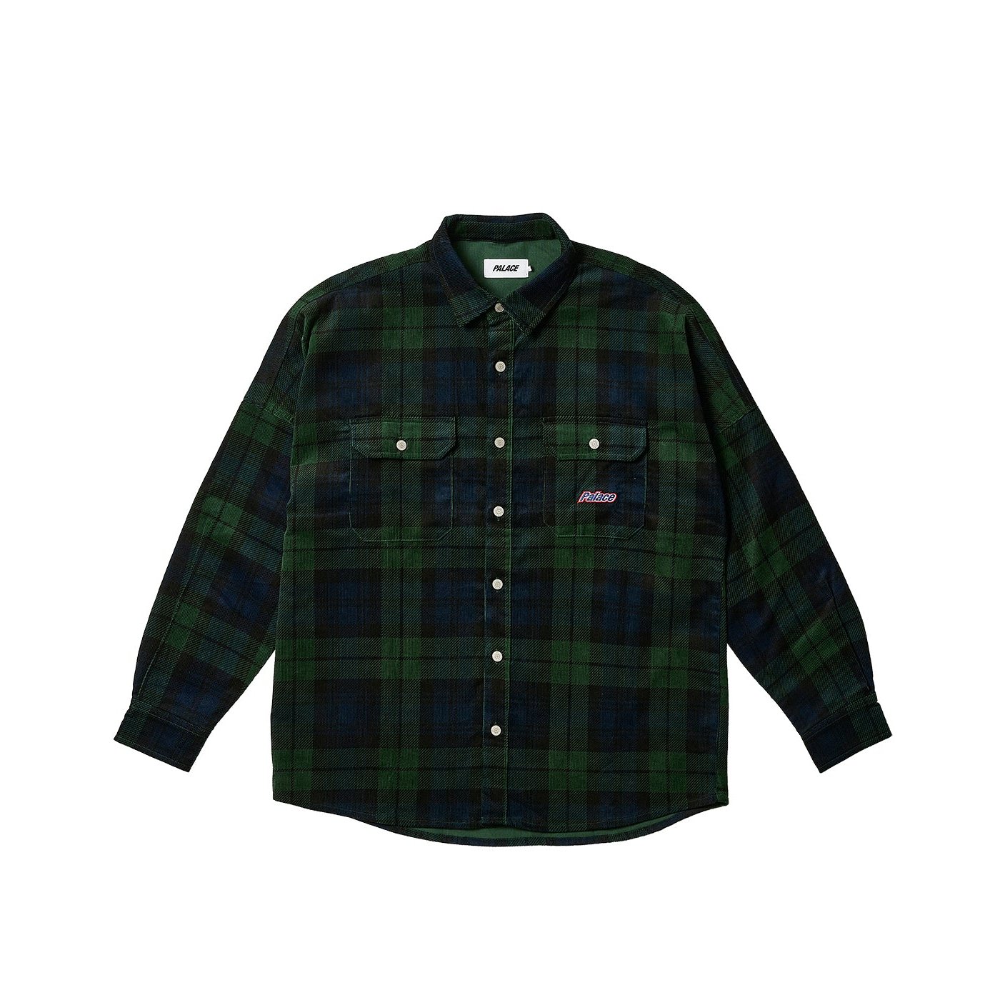 DROP SHOULDER CORD SHIRT TARTAN