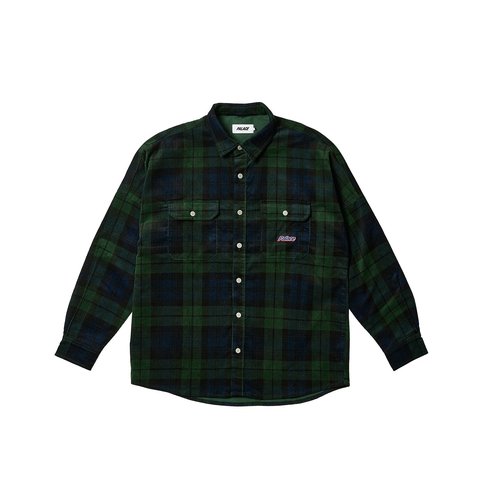 Palace DROP SHOULDER CORD SHIRT TARTAN - $208.00