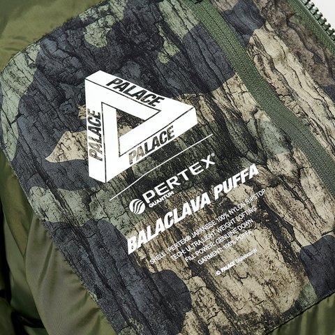 Palace PERTEX MATTE BALACLAVA PUFFA DEEP FOREST - Colorway