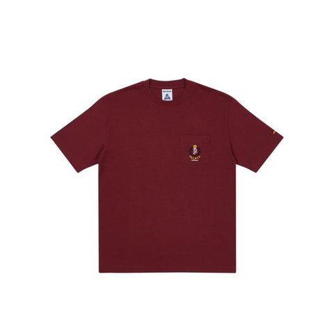 PALACE REEBOK T-SHIRT POCKET BURGUNDY