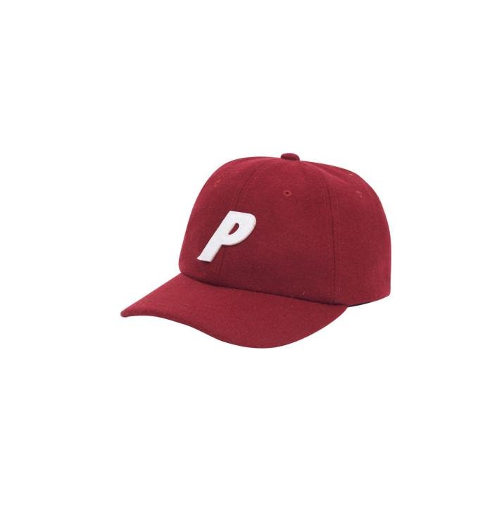 P 6-PANEL RED WOOL