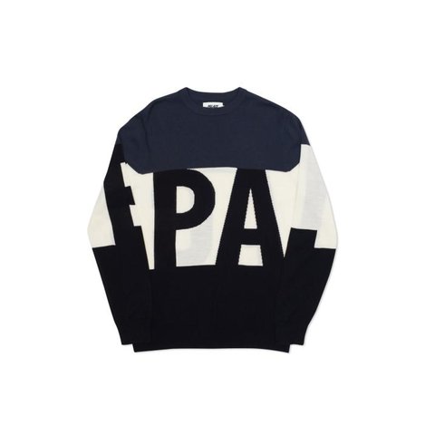 Palace JUMBO FONT KNIT NAVY / WHITE / BLACK