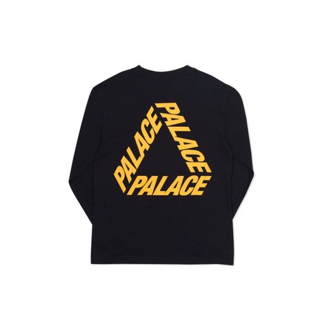 Palace P 3 L/S T-SHIRT BLACK / YELLOW - Colorway