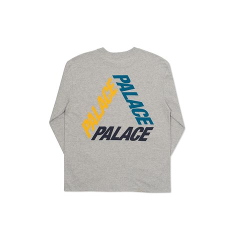 Palace P 3 L/S T-SHIRT GREY / MULTI - Colorway