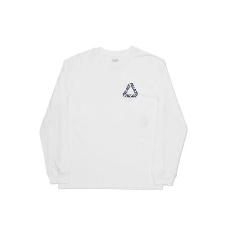 Palace P 3 L/S T-SHIRT WHITE / NAVY