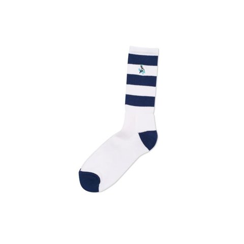Palace STRIPE PARROT SOCK WHITE / NAVY