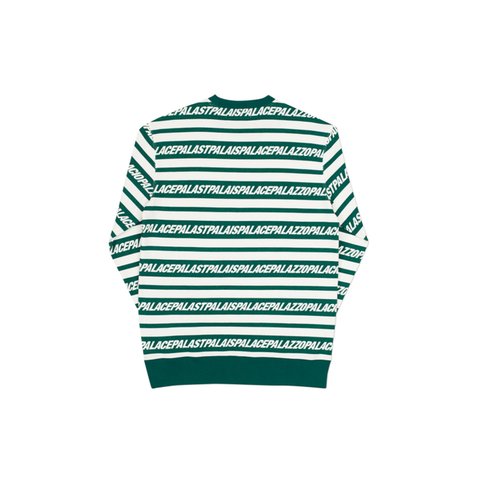 Palace MULTI LINGUAL CREW GREEN / WHITE - Colorway