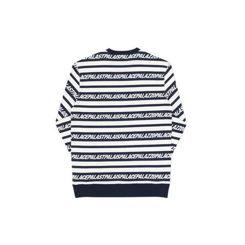 Palace MULTI LINGUAL CREW NAVY / WHITE - Colorway