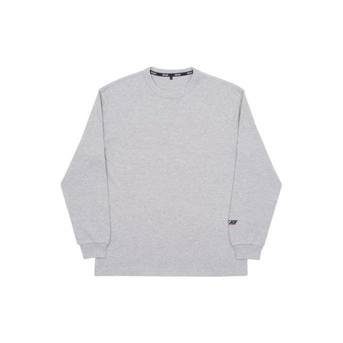 BASICALLY A WAFFLE LONGSLEEVE GREY MARL