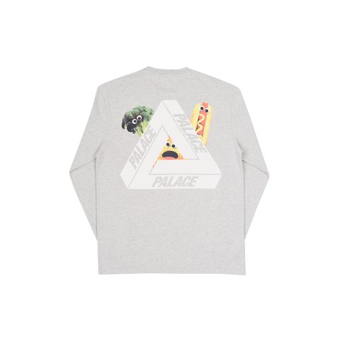 Palace PAYNE LONGSLEEVE GREY MARL - Colorway