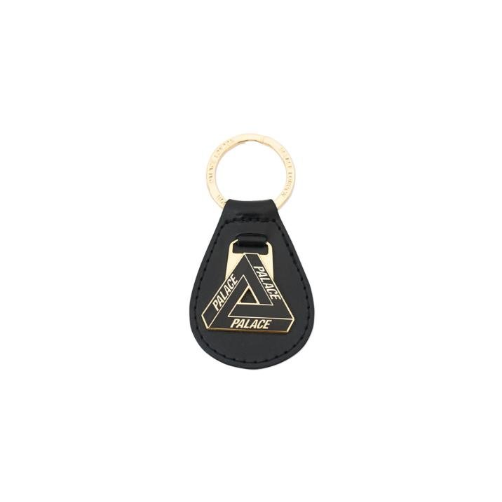 TRI FERG LEATHER KEYRING BLACK