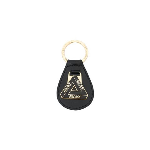 TRI FERG LEATHER KEYRING BLACK