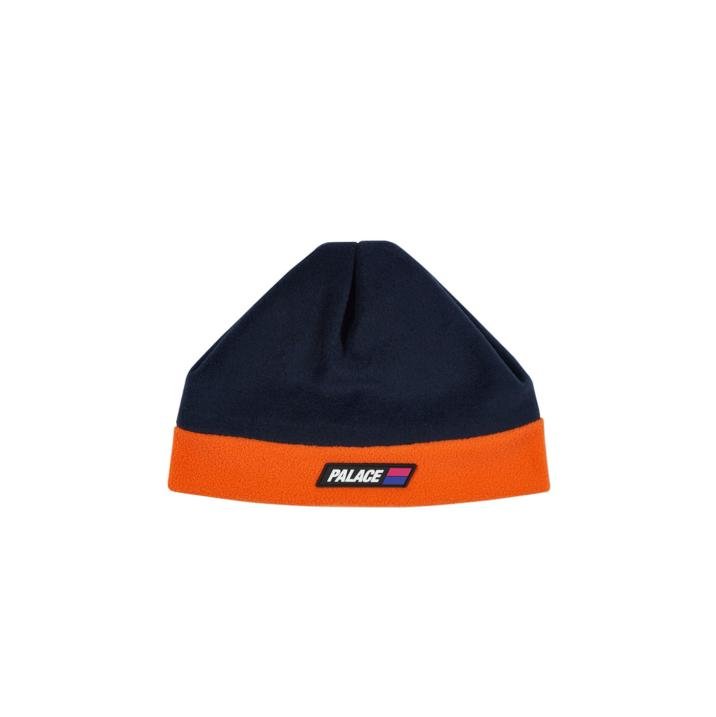 FLEECED BEANIE NAVY / ORANGE