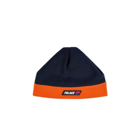 Palace FLEECED BEANIE NAVY / ORANGE