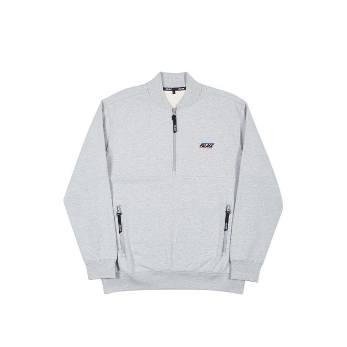 HALF ZIP BOMBER GREY MARL