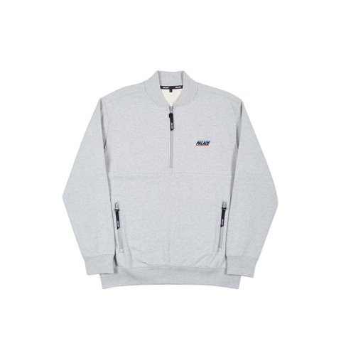 Palace HALF ZIP BOMBER GREY MARL