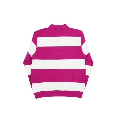 Palace J STRIPE CREW DARK PINK / WHITE - Colorway