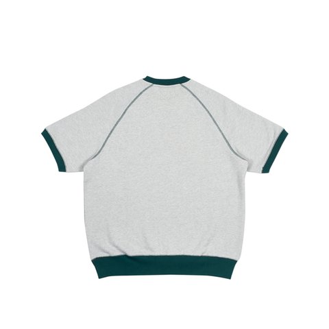 Palace SHORT CREW GREY MARL / GREEN - Colorway