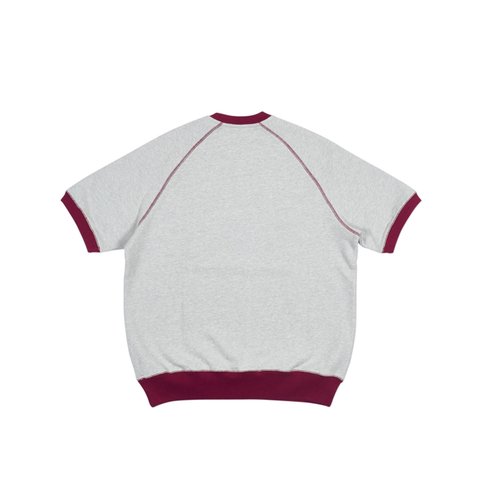 Palace SHORT CREW GREY MARL / RED - Colorway
