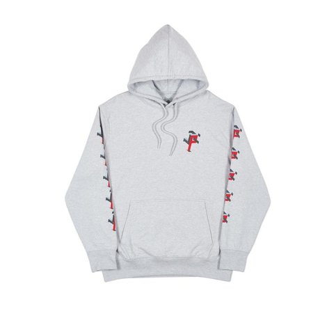 Palace P MAN HOOD GREY MARL