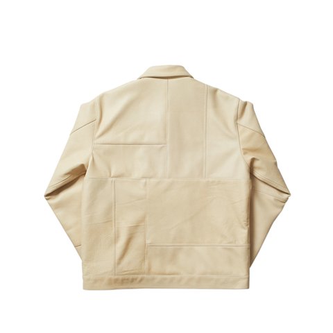 Palace LEATHER PANEL JACKET CREAM - Colorway